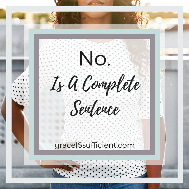 no is a complete sentence