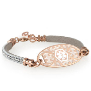 rose gold medial ID alert bracelet